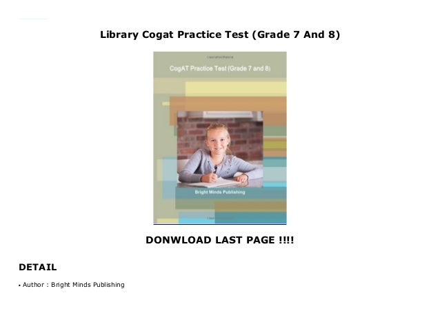 Cogat Practice Test (Grade 7 and 8)